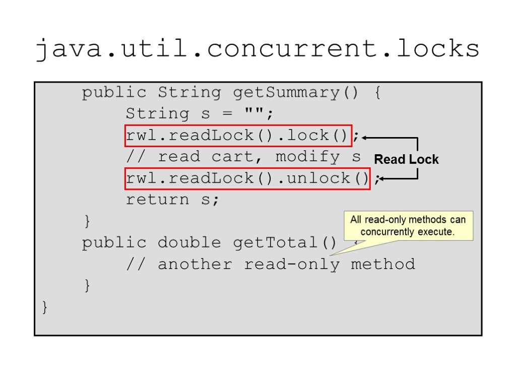 java.util.concurrent.locks public String getSummary() { String s = 
